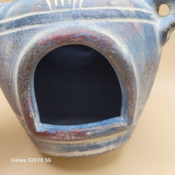 CHIMINEA SHAPED POTTERY VOTIVE OR TEA LIGHT CANDLE HOLDER - Picture 3 of 14